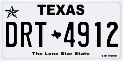 TX license plate DRT4912