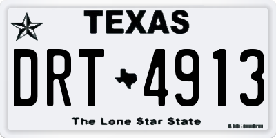 TX license plate DRT4913
