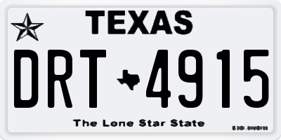 TX license plate DRT4915