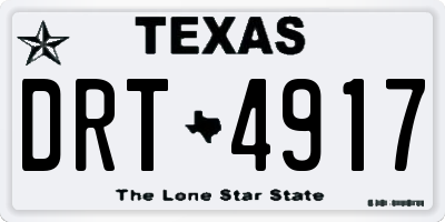 TX license plate DRT4917