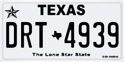 TX license plate DRT4939