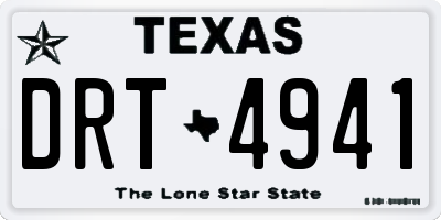 TX license plate DRT4941