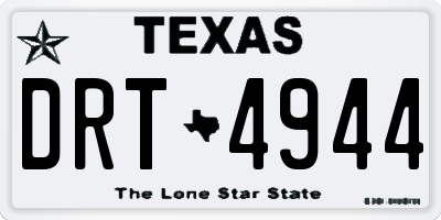 TX license plate DRT4944