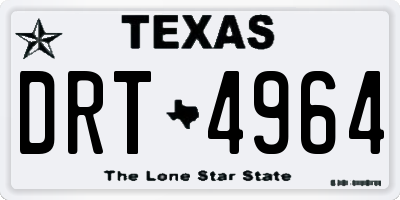 TX license plate DRT4964