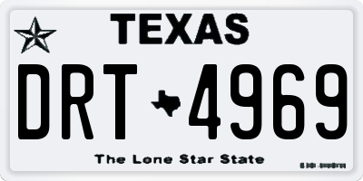 TX license plate DRT4969