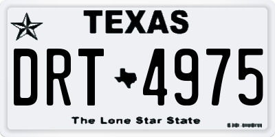 TX license plate DRT4975