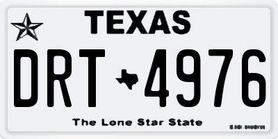 TX license plate DRT4976