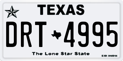 TX license plate DRT4995