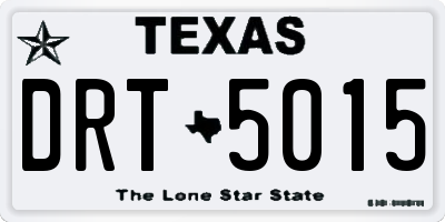 TX license plate DRT5015
