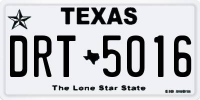 TX license plate DRT5016