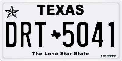 TX license plate DRT5041
