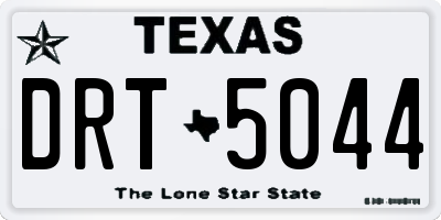 TX license plate DRT5044