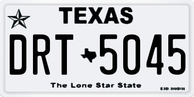 TX license plate DRT5045