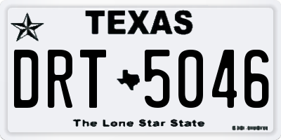 TX license plate DRT5046