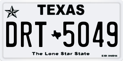TX license plate DRT5049