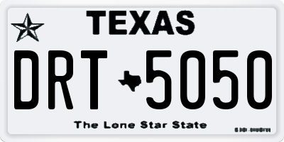 TX license plate DRT5050