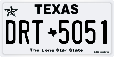 TX license plate DRT5051