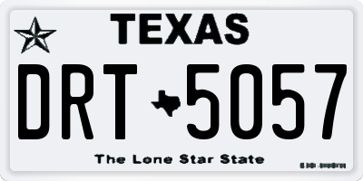 TX license plate DRT5057