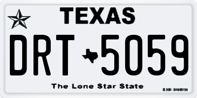 TX license plate DRT5059
