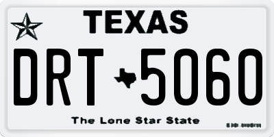 TX license plate DRT5060