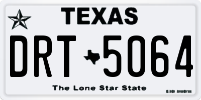 TX license plate DRT5064