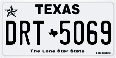 TX license plate DRT5069