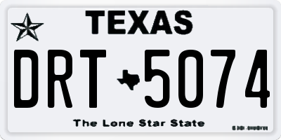 TX license plate DRT5074