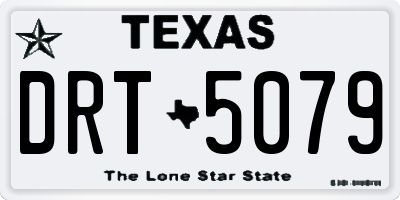 TX license plate DRT5079