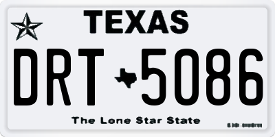 TX license plate DRT5086