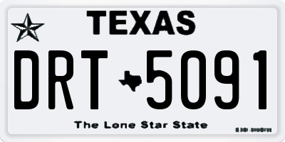 TX license plate DRT5091