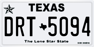 TX license plate DRT5094