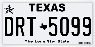 TX license plate DRT5099