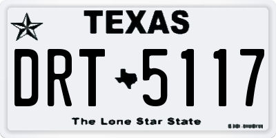 TX license plate DRT5117