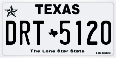 TX license plate DRT5120