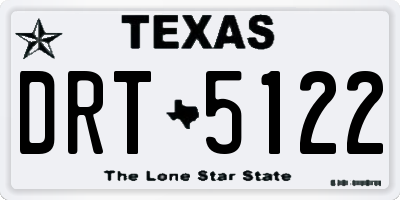 TX license plate DRT5122