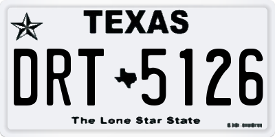 TX license plate DRT5126