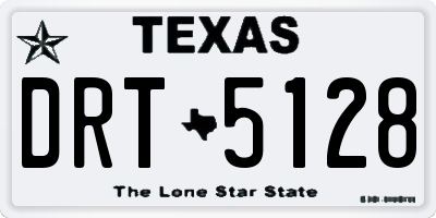 TX license plate DRT5128