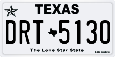 TX license plate DRT5130