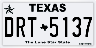 TX license plate DRT5137