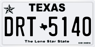 TX license plate DRT5140