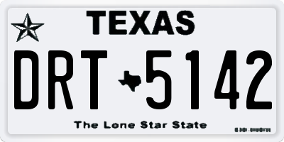 TX license plate DRT5142