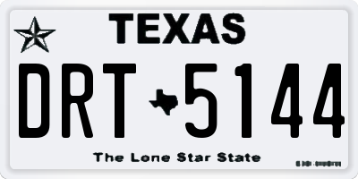TX license plate DRT5144