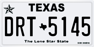 TX license plate DRT5145
