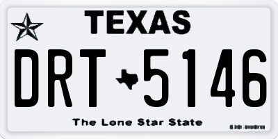 TX license plate DRT5146