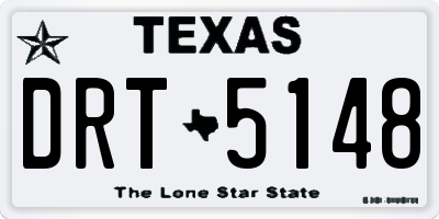 TX license plate DRT5148