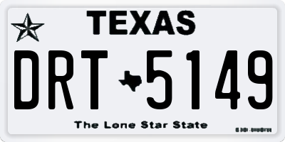 TX license plate DRT5149