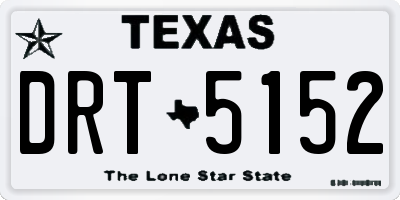 TX license plate DRT5152