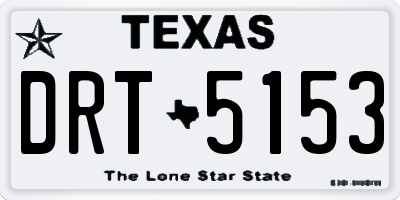 TX license plate DRT5153