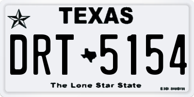TX license plate DRT5154