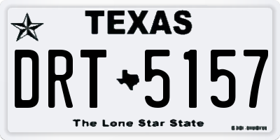 TX license plate DRT5157